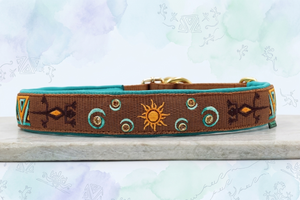 „Aztec Sun“– Ethno Zugstopp-Halsband / Sofortkauf / Innenumfang ca. 45-53 cm