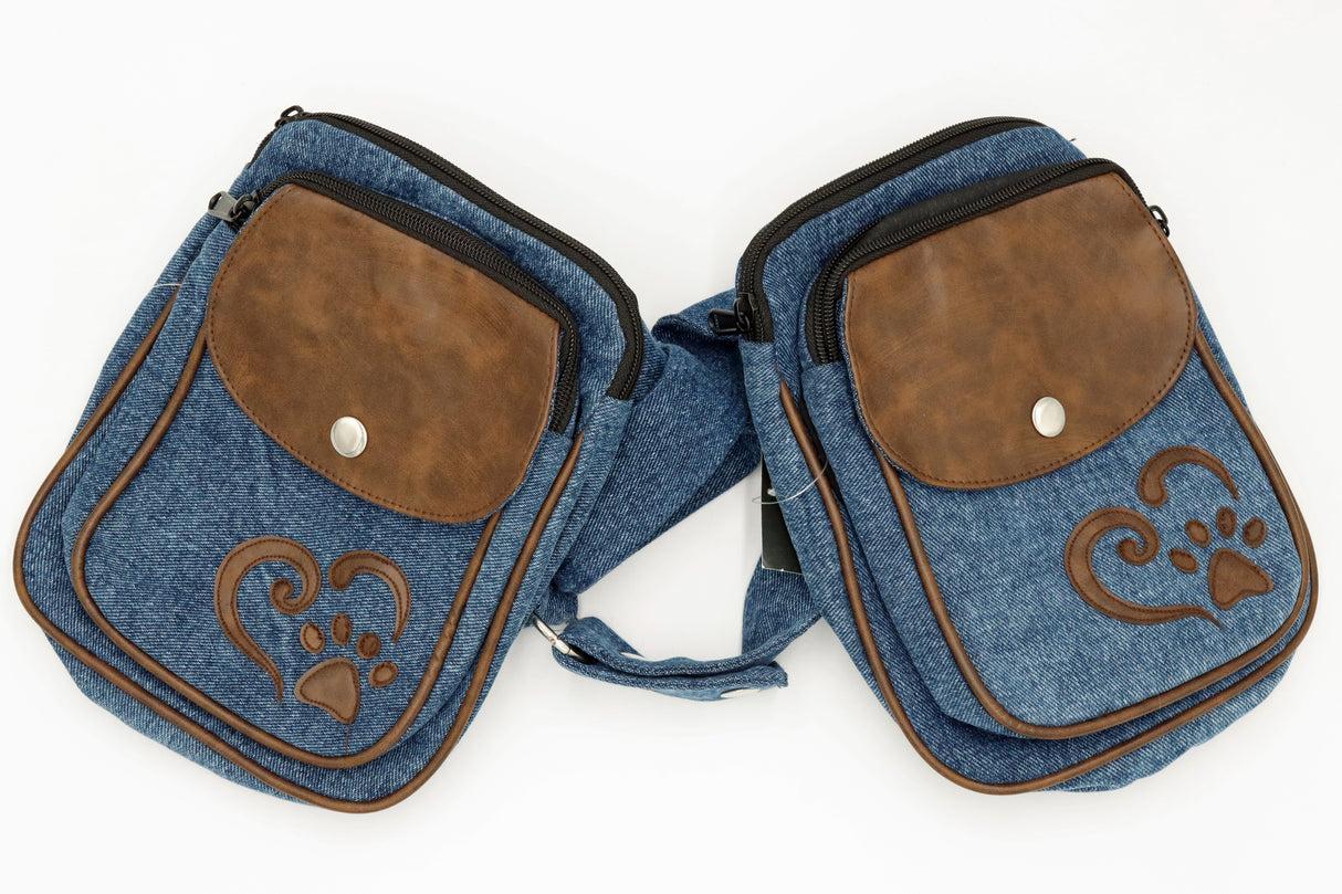 Nijens Gassitasche Dresden Herz mit Pfote 06021 Canvas Jeans
