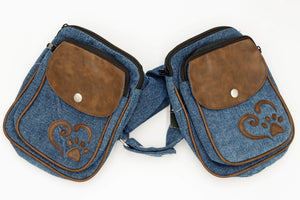 Nijens Gassitasche Dresden Herz mit Pfote 06021 Canvas Jeans