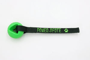 POWER-PFOTE mini MOBY SOFTBAITS Ball 5.5 x 3.8 cm / Total Länge ca. 20 cm  / Bandbreite 1.6 cm / Band