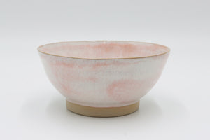 Keramikschüssel "Rosée" – Zarte Keramikschale in Rosa & Weiß