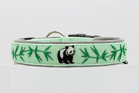 🐼 Halsband 'Bambuszauber' Halsband und 3-fach verstellbare Leine / Sofortkauf / Innenumfang ca. 38-44 cm