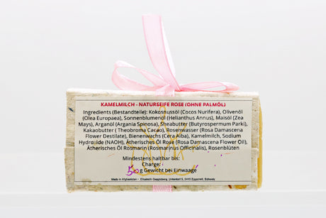 Naturseife Kamelmilch / Rose 50 g OHNE PALMÖL