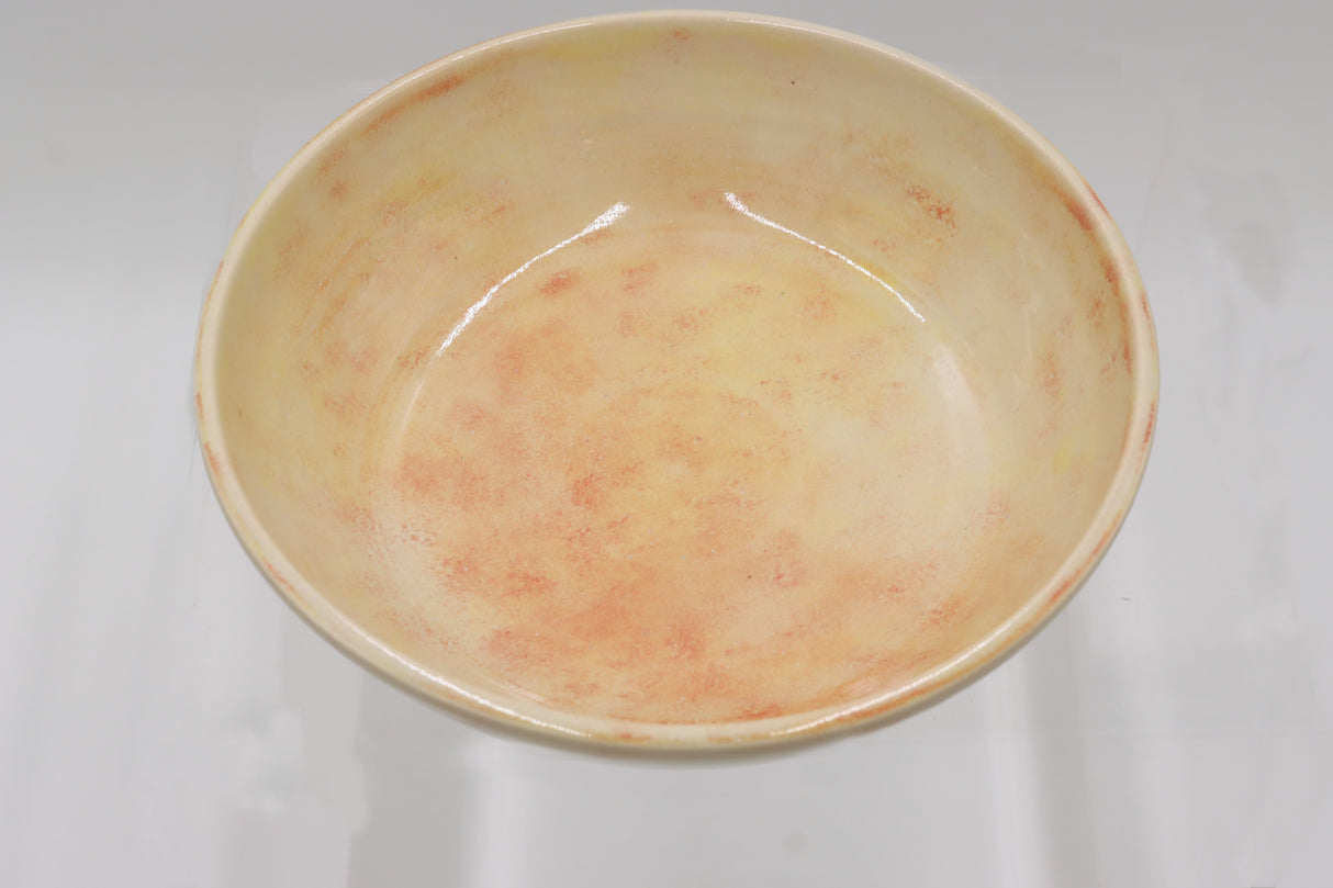 Keramikschale „Sonnenblüte“ – Gelb & Rosé