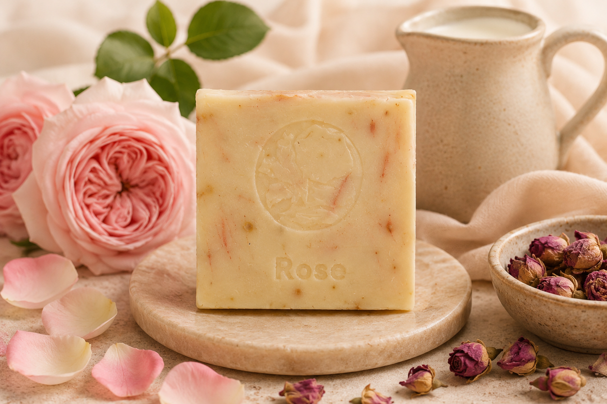 Naturseife Rose 100 g mit Kamelmilch OHNE PALMÖl