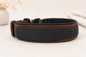 Magnetgriff Halsband „Gold Edition“ – personalisiert & individuell / Preis inkl. Stickerei & Neopren-Polsterung (Basis: 2,5 cm Gurtband / ca. 3,5 cm Gesamtbreite). Weitere Optionen können den Endpreis verändern.