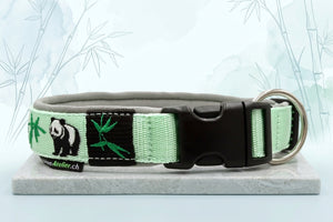 🐼 Halsband 'Bambuszauber' Halsband und 3-fach verstellbare Leine / Sofortkauf / Innenumfang ca. 38-44 cm