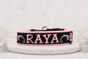 Namenshalsband Aloha – personalisiert & individuell / Preis inkl. Stickerei & Neopren-Polsterung (Basis: 2,5 cm Gurtband / ca. 3,5 cm Gesamtbreite). Weitere Optionen können den Endpreis verändern. (Kopie)