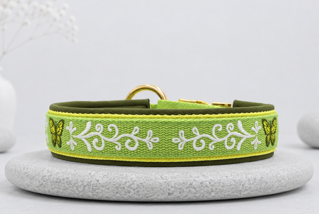 'Butterfly Meadow' – extrabreites Zugentlastungs-Halsband/ Sofortkauf / Innenumfang ca. 45 - 50 cm (Kopie)