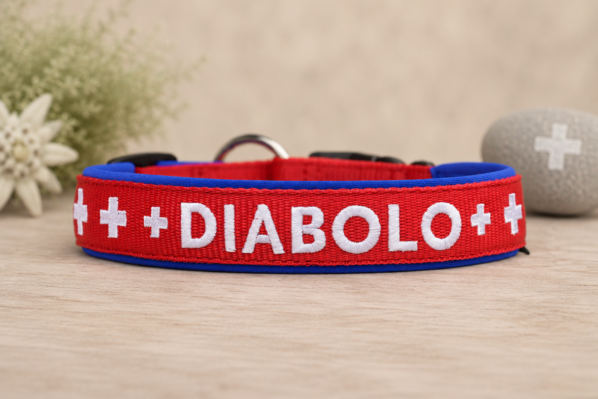 Halsband „Heimatgfühl“ – personalisiert & individuell / Preis inkl. Stickerei & Neopren-Polsterung (Basis: 2,5 cm Gurtband / ca. 3,5 cm Gesamtbreite). Weitere Optionen können den Endpreis verändern. (Kopie) (Kopie)