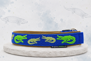 🌿🐊 Halsband „Wild River“ Zugstopp / Sofortkauf / Innenumfang ca. 39-44 cm