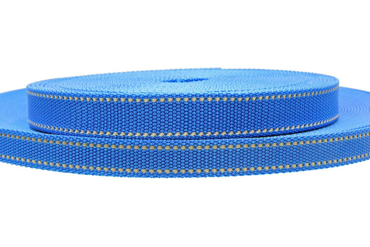 Polypropylen Gurtband mittelblau ( PP ) 2.5 mm reflektierend