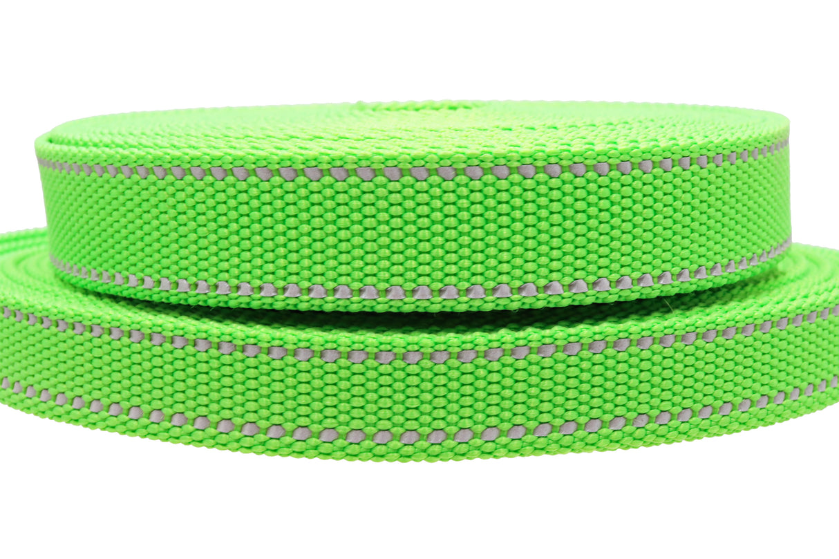 Polypropylen Gurtband pistazie ( PP ) 2.5 mm reflektierend