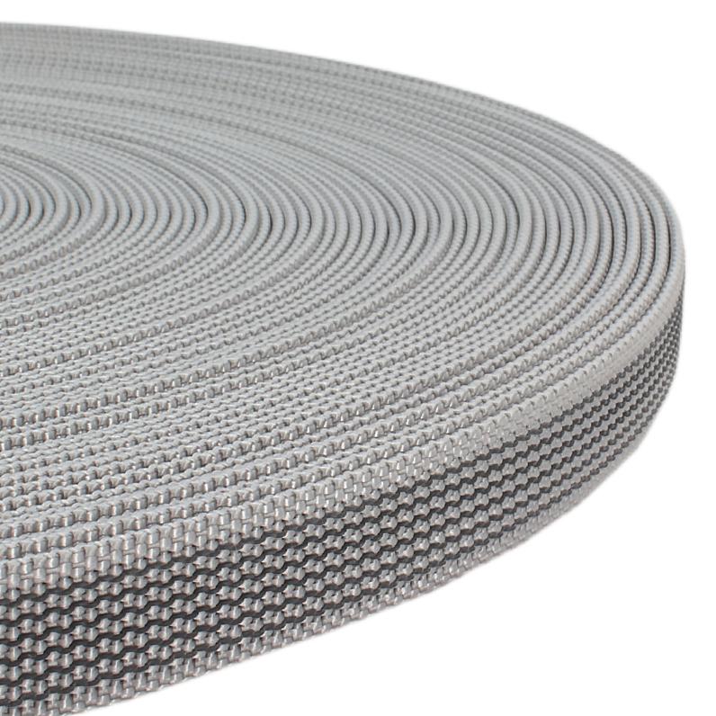 Anti-Rutsch Gurtband mit Gummifäden grau 15/20/25 mm