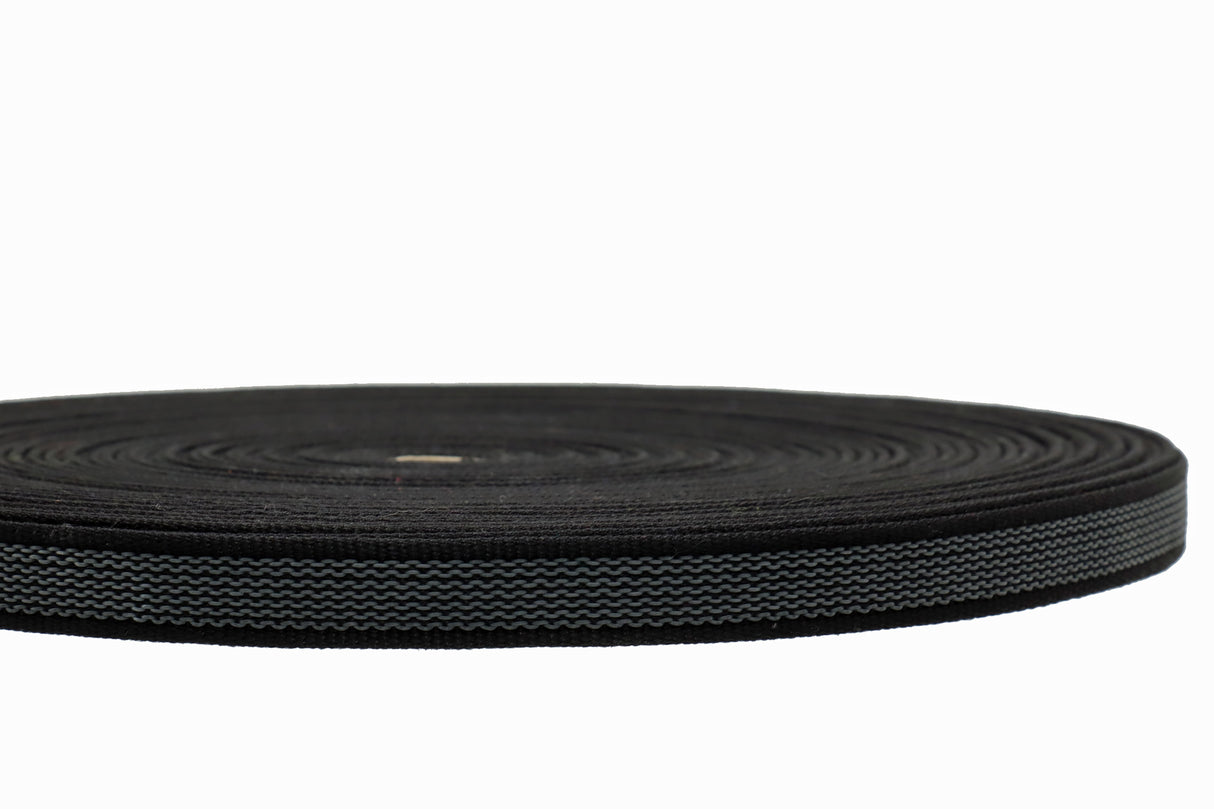 Anti-Rutsch -Baumwolltouch Gurtband- Made in Germany - OEKO-TEX® Klasse 1 schwarz