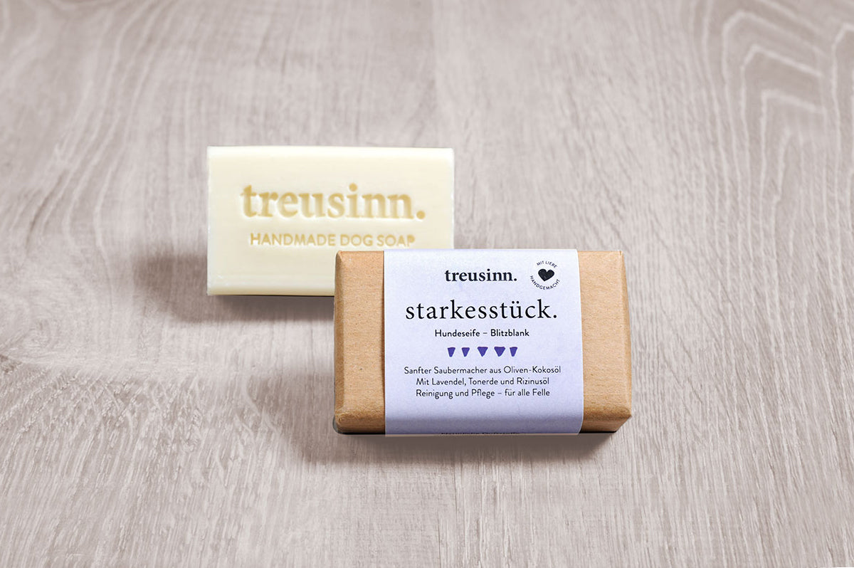 Hundeseife STARKES STÜCK Blitzblank von Treusinn
