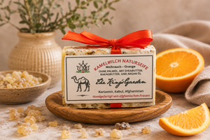 Naturseife Kamelmilch / Weihrauch und Orange 50 g OHNE PALMÖL